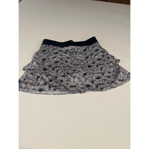Sweaty Betty XS Black & White Patterned Skort With Elastic Waistband - Picture 1 of 8